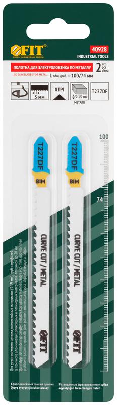  Полотно по металлу полимерным и эпоксидным материалам HSS 100/74/3мм (T227DF) фрезерованные зубья (уп.2шт) FIT 40928 фото в каталоге от BTSprom.by