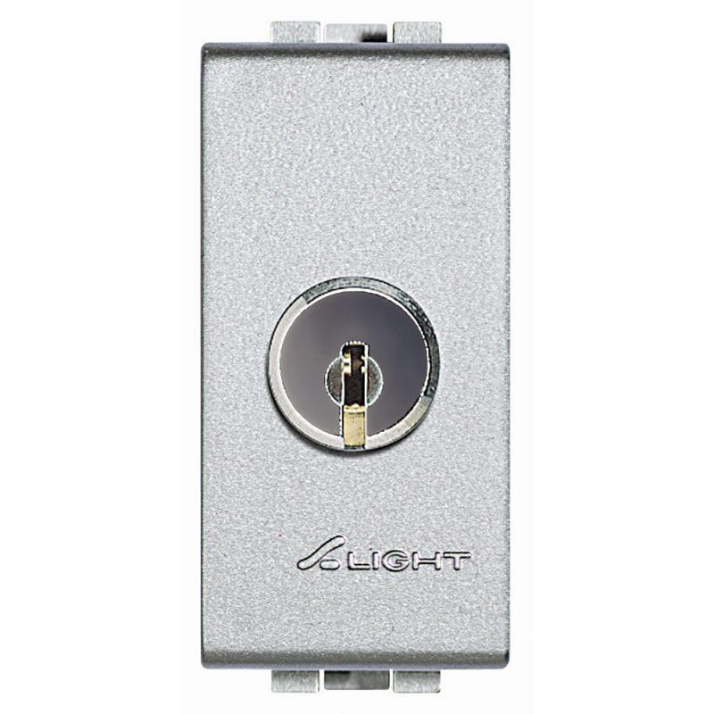 переключатель 1-кл. 2п сп livinglight 16а ip20 1п с ключом алюм. leg btc nt4022 от BTSprom.by