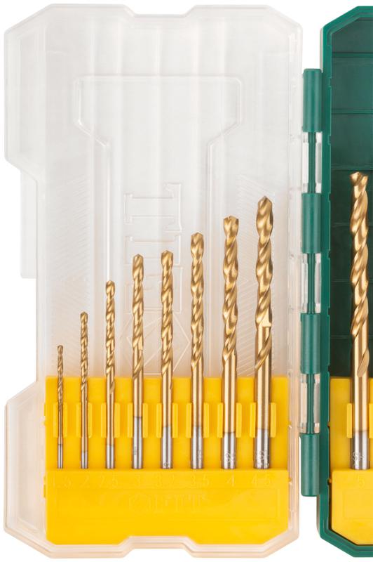  Набор сверл HSS по металлу 1.5; 2; 2.5; 3; 3.2; 3.5; 4; 4.5; 5; 5.5; 6; 6.5; 8мм покрытие титан. (13 предметов) FIT 34216 фото в каталоге от BTSprom.by