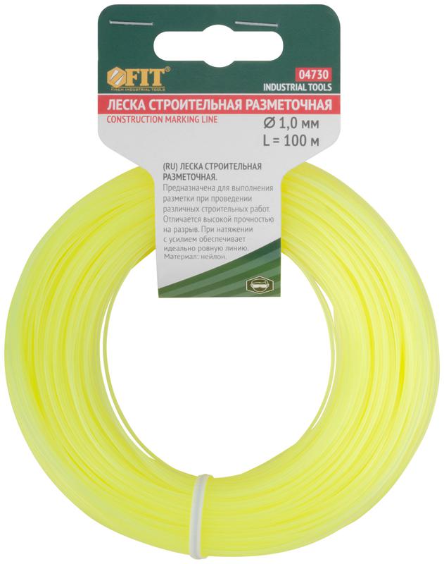  Леска строительная разметочная 100м желт. FIT 04730 фото в каталоге от BTSprom.by