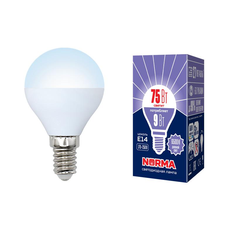 лампа светодиодная led-g45-9w/dw/e14/fr/nr norma 9вт матовая e14 (упак. картон) volpe ul-00003824 от BTSprom.by