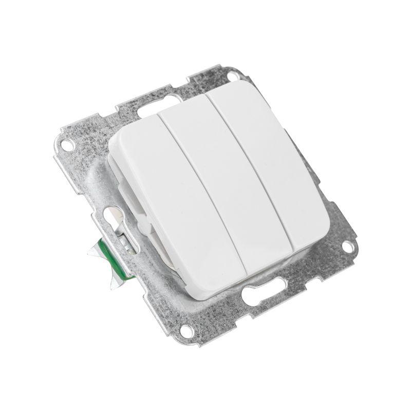  Выключатель 3-кл. СП DEA 10А механизм бел. Kranz KR-78-0204 фото в каталоге от BTSprom.by