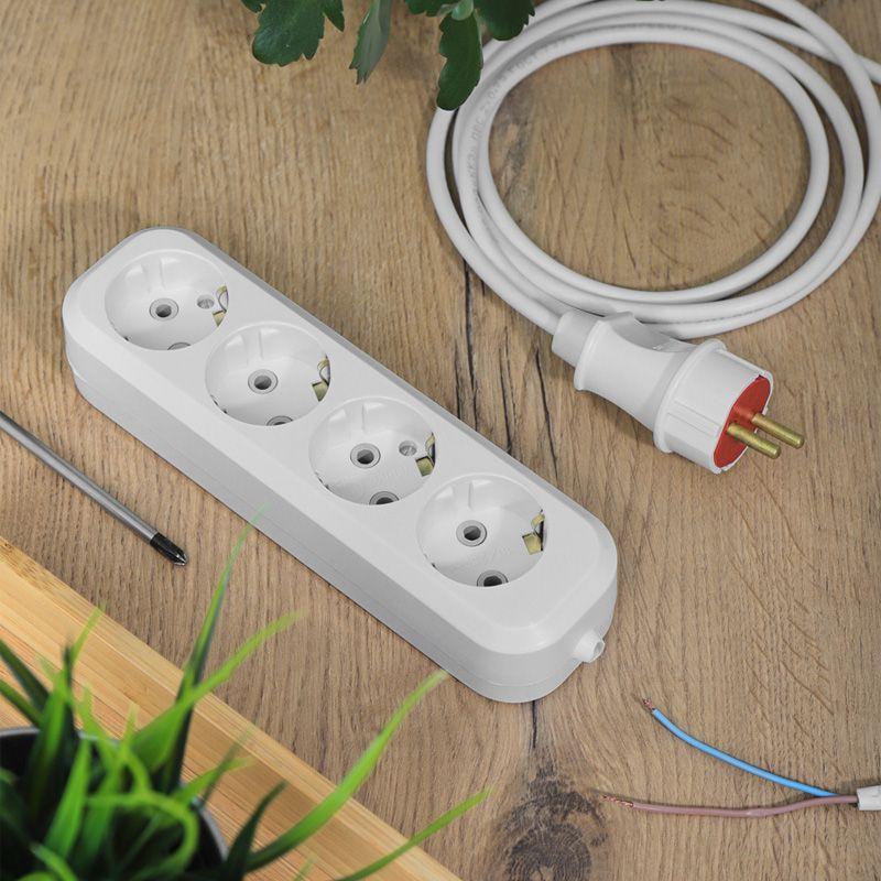  Колодка удлинителя 4-м с заземл. Rexant 11-8707 фото в каталоге от BTSprom.by