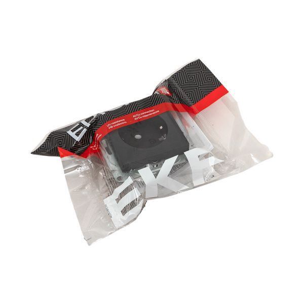  Розетка СП Эпика 16А с заземл. без защ. шторок механизм черн. EKF UP1-SOB-110 фото в каталоге от BTSprom.by