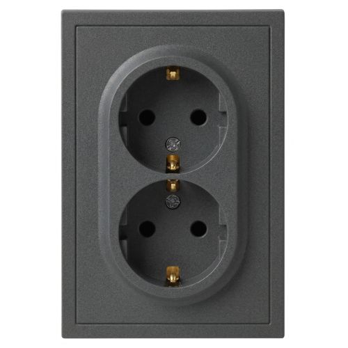 розетка 2-м с заземл. сп 16а ip20 250в galaxy графит эра б0070687 от BTSprom.by