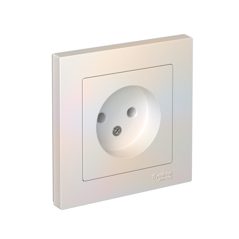 розетка 1-м сп atlasdesign 16а ip20 без заземл. в сборе жемчуж. se atn000440 от BTSprom.by