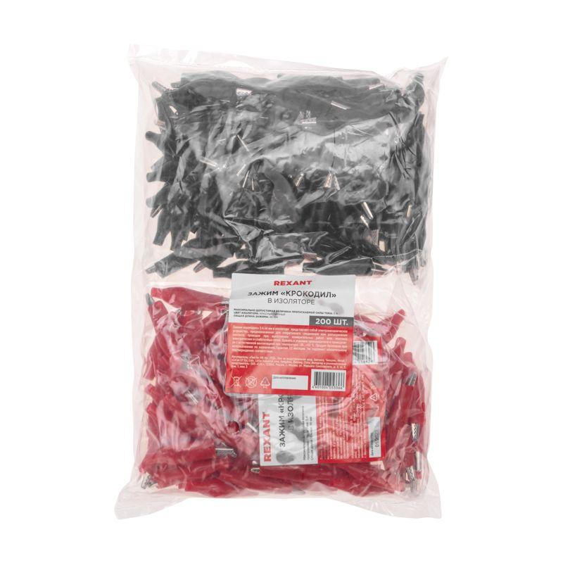  Зажим "крокодил" 5А 46мм в изоляторе (уп.200шт) Rexant 16-0002 фото в каталоге от BTSprom.by