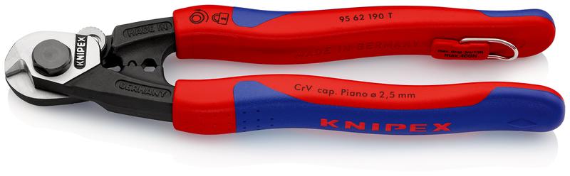 тросорез компактный l-190мм зоны для обжимки концевых гильз knipex kn-9562190t от BTSprom.by