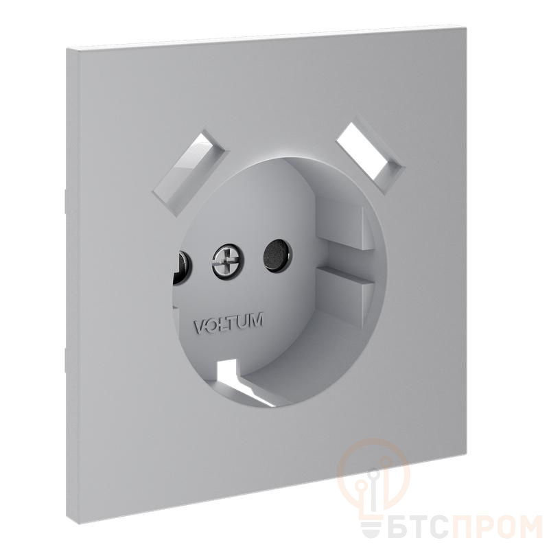  Накладка для розетки с заземлением и защитными шторками с USB A+A S70 сер. Voltum VLS000916 фото в каталоге от BTSprom.by