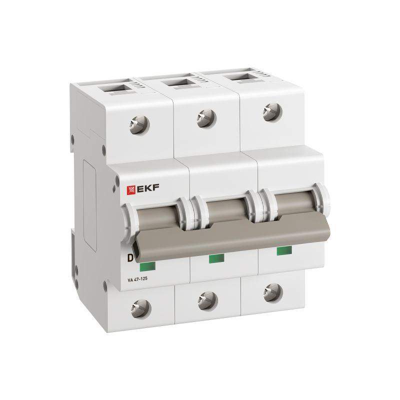 выключатель автоматический 3п d 40а 15ка ва 47-125 proxima ekf mcb47125-3-40d от BTSprom.by