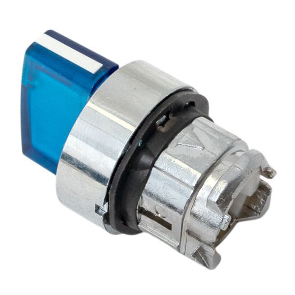  Механизм переключателя исполнительный XB4 IP65 на 3 положения возвратный без фиксации с подсветкой с короткой ручкой син. EKF XB4BD3L-B-65 фото в каталоге от BTSprom.by