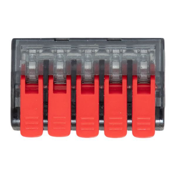  Клемма строительно-монтажная СМК 221-615 5-проводная 0.5-4.0(6)кв.мм с рычагом (уп.25шт) PROxima EKF plc-smk-221-615 фото в каталоге от BTSprom.by