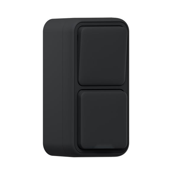 блок оп розетка и выключатель 1-кл. проходной винтовые клеммы антрацит бронто ekf bt1-bla-211 от BTSprom.by