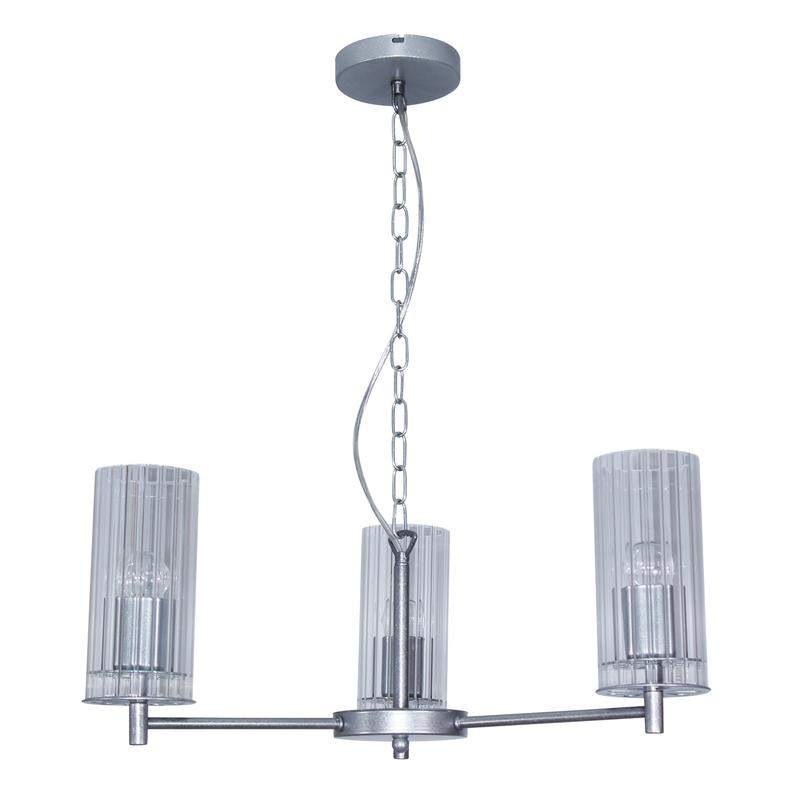  Светильник "Ника" 231 (плафон 0014) НСБ 01-3х60-177 Е27 [ИМ] подвесной серебр. Элетех 1005405301 фото в каталоге от BTSprom.by