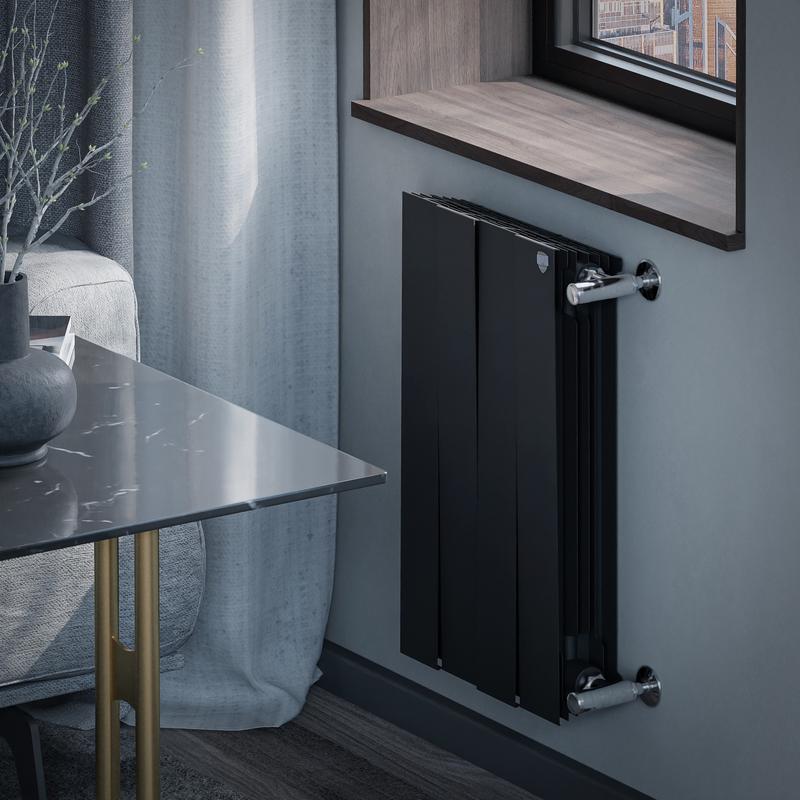  Радиатор PianoForte 500 new 4 секц. биметал. Noir Sable Royal Thermo НС-1176331 фото в каталоге от BTSprom.by