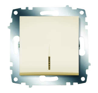 выключатель 1-кл. 1мод. сп cosmo 10а ip20 с подсветкой механизм крем. abb 619-010300-201 от BTSprom.by