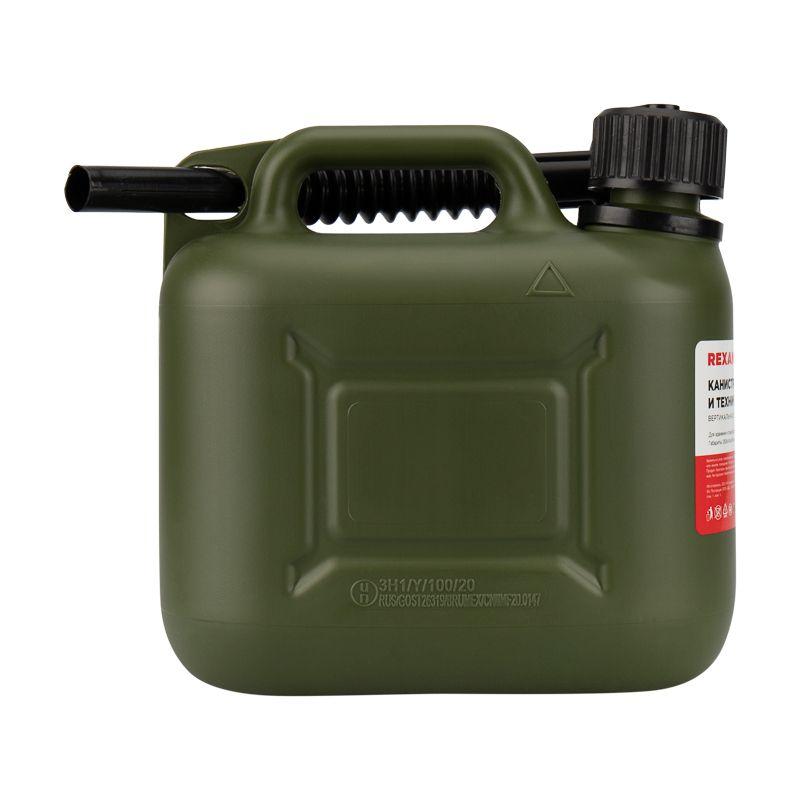  Канистра для ГСМ и технических жидкостей вертикальная 5л усиленная пластик. Rexant 80-0204 фото в каталоге от BTSprom.by