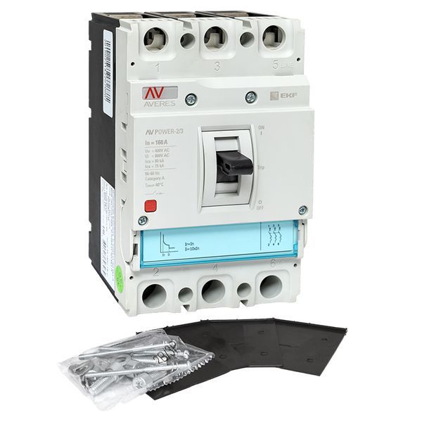  Выключатель автоматический 160А 80кА AV POWER-2/3 TR AVERES EKF mccb-23-160H-TR-av фото в каталоге от BTSprom.by