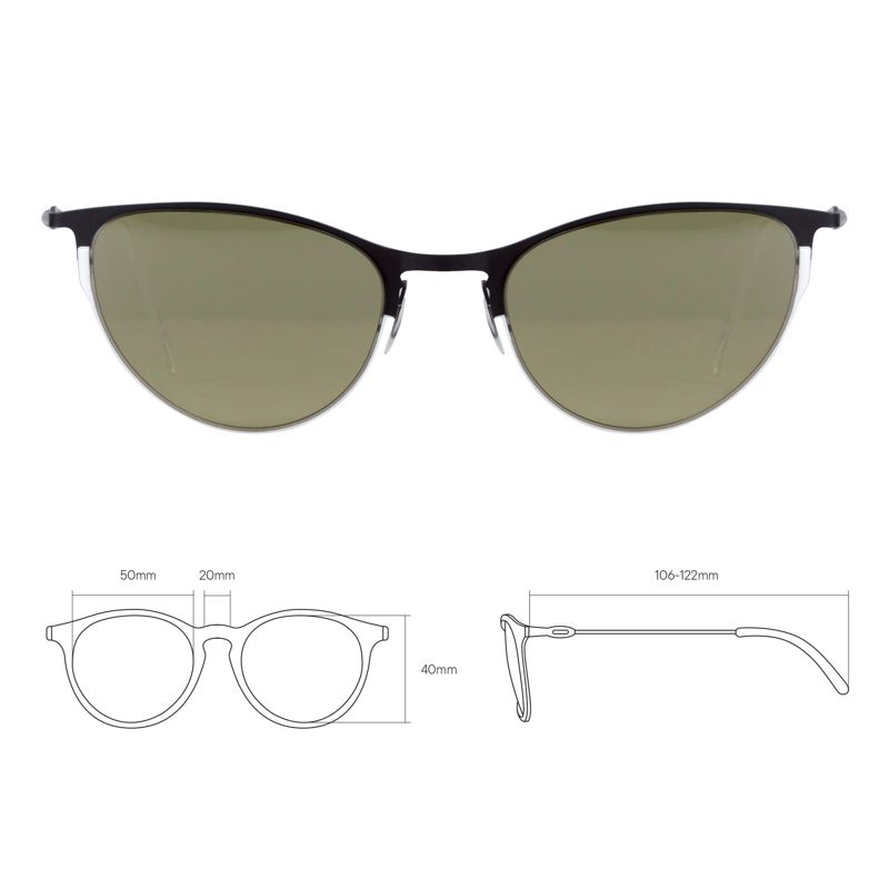  Очки черно-белые солнцезащитные из титана с оливк. линзами DKC PIS2FNWC фото в каталоге от BTSprom.by