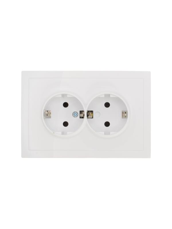 розетка 2-м сп zima 16а ip20 с заземл. с защ. от детей пбт безвинтовой зажим/клемма бел. lezard 704-0200-127bpchqc от BTSprom.by