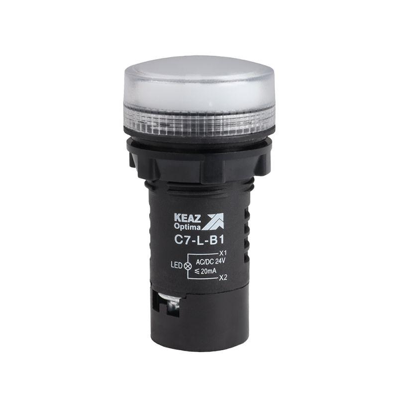 лампа светодиодная optisignal compact d22 с7-l-b1 бел. 24в ac/dc xb7ev01bp кэаз 362148 от BTSprom.by