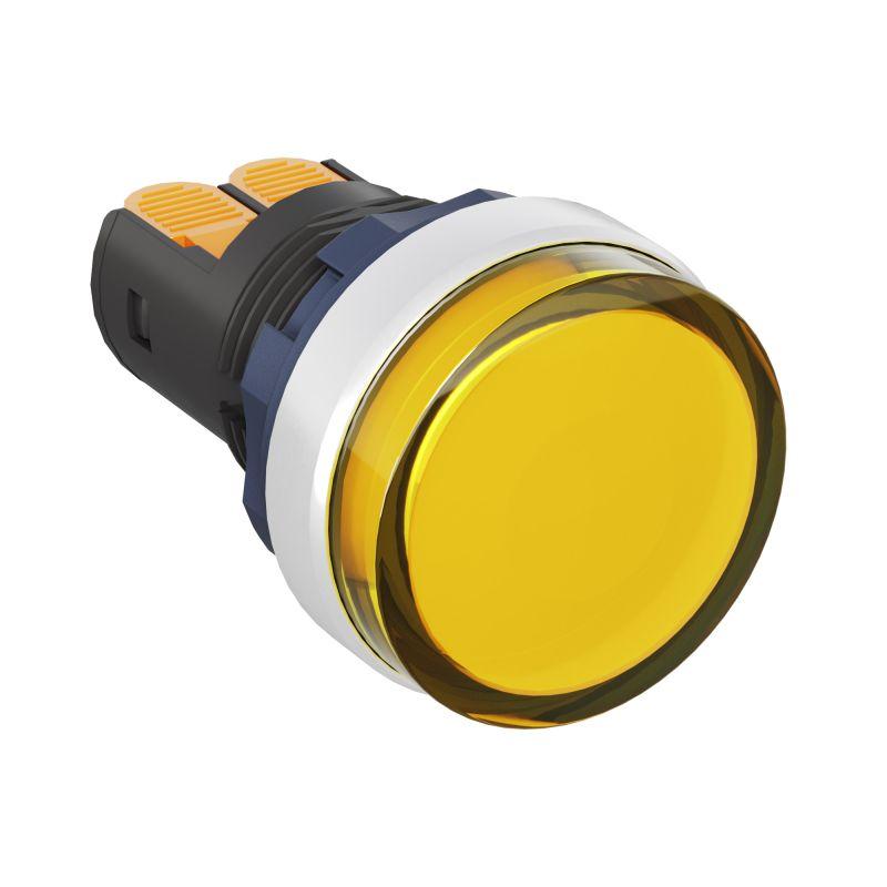 индикатор сигнальный со встроен. диодом 220в зажим plug-in алюм. желт. dkc m22l-f220yap от BTSprom.by