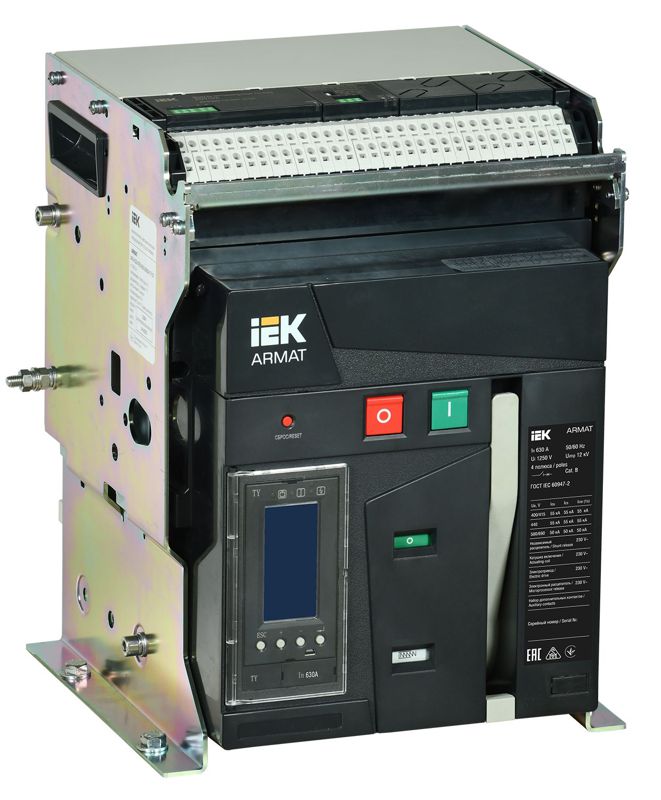 выключатель автоматический воздушный 3п a 630а 55ка ty стац. с комплектом аксессуаров armat iek ar-acb-3fa-055-0630a-tycf от BTSprom.by