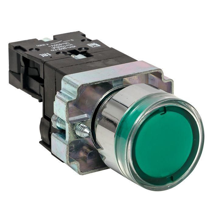кнопка ba31 с подсветкой 24в зел. no proxima ekf xb2-bw31-24 от BTSprom.by