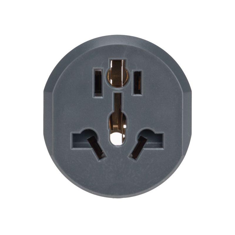  Адаптер универсальный (переходник) 16А с заземл. сер./бел. Rexant 11-1096 фото в каталоге от BTSprom.by