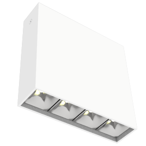 светильник светодиодный dl-box reflect multi 1х4 10вт 3000к 150х40х150 накладной 24град. ral9003 бел. муар varton v1-r0-00253-20l20-2001030 от BTSprom.by