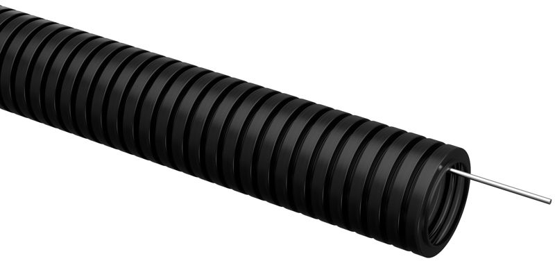 труба гофрированная пвх d40мм с протяжкой черн. (уп.15м) elasta iek et-tg21-121-040-015-k02 от BTSprom.by