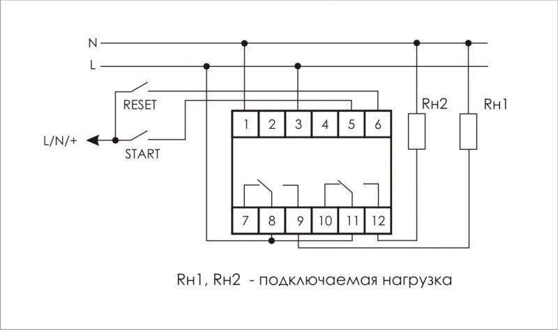 реле времени pcs-519 2х8а 230в ac-24в ac/dc 2п ip20 многофункц. с вход. start/reset монтаж на din-рейке f&f ea02.001.023 от BTSprom.by