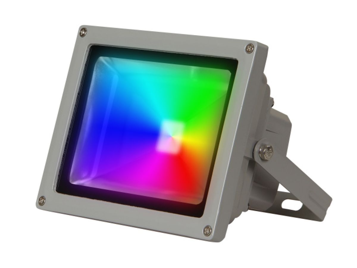 прожектор светодиодный 20 вт ip65, pfl -rgb-c/gr jazzway (настраиваемый цветной,  пульт и драйвер в комплекте) 1005908 от BTSprom.by