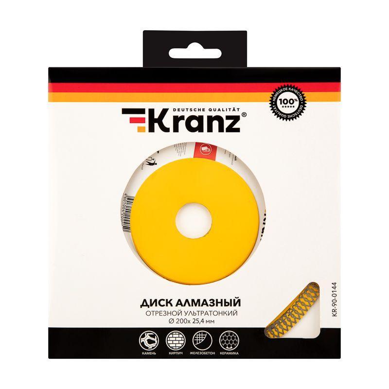  Диск алмазный отрезной ультратонкий 200х25.4/22.2х1.8х10мм Kranz KR-90-0144 фото в каталоге от BTSprom.by