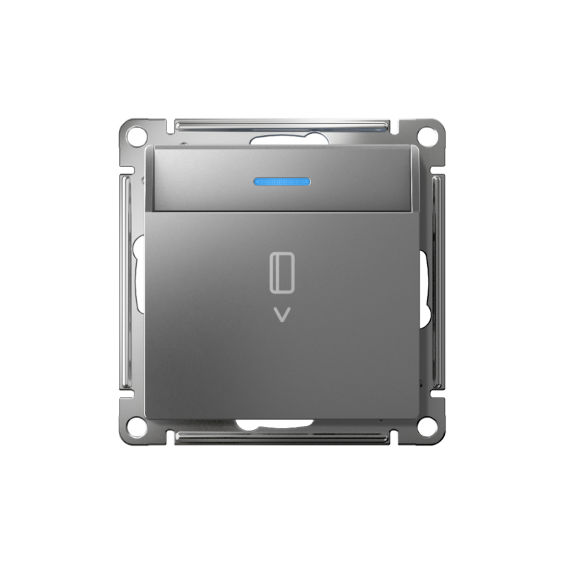 выключатель карточный atlasdesign 10а с подсветкой без задержки отключения механизм сталь se atn000914 от BTSprom.by