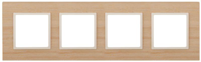 рамка 4-м 14-5304-11 дерево elegance клен+сл. кость эра б0034588 от BTSprom.by