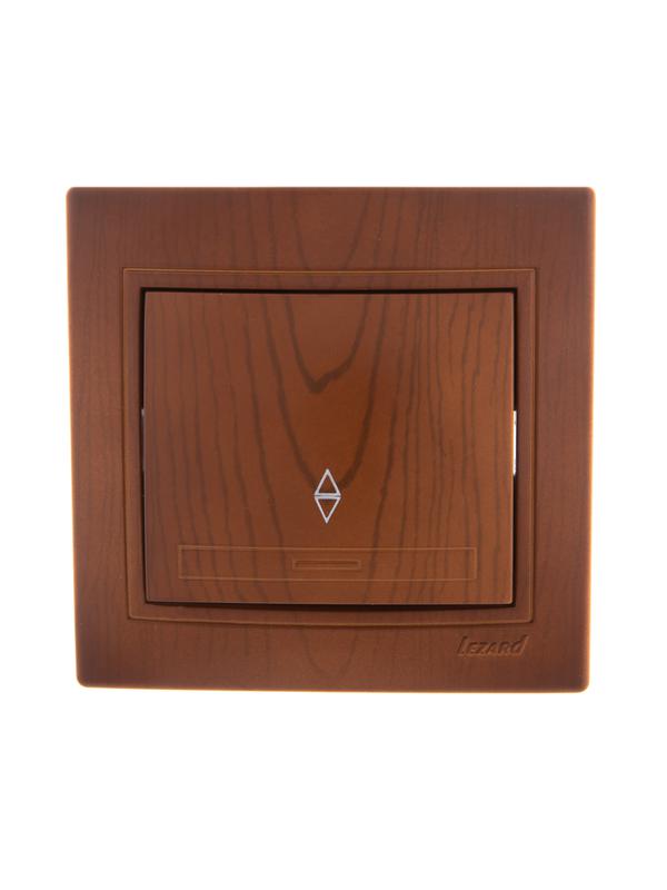 переключатель проходной 1-кл. сп mira 10а сосна lezard 701-0801-105 от BTSprom.by