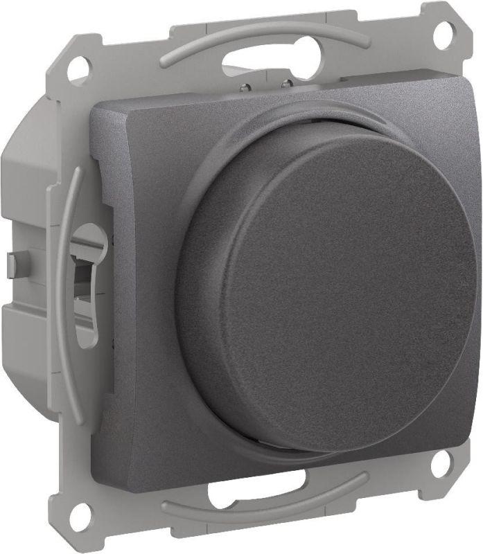 светорегулятор поворотно-нажимной glossa 400вт механизм графит se gsl001323 от BTSprom.by