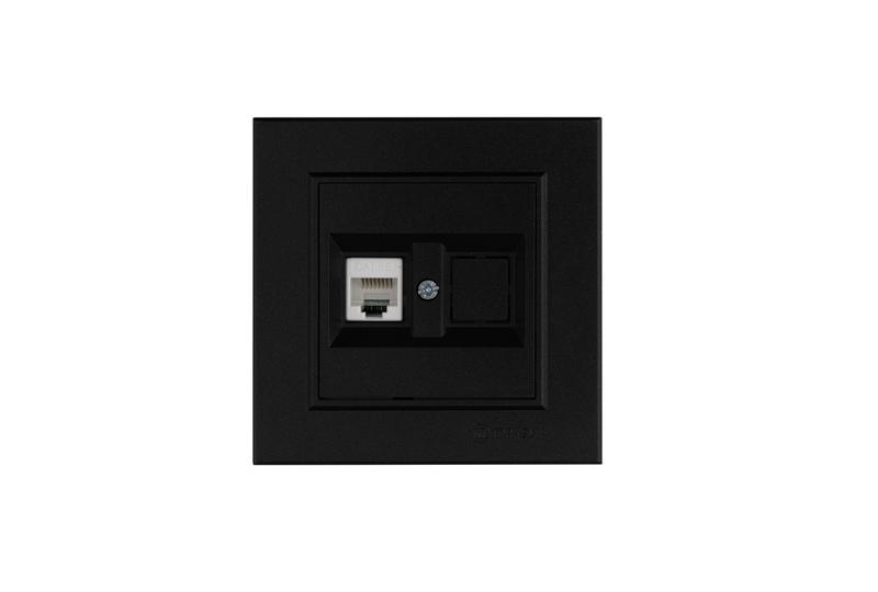 розетка компьютерная karea черн. makel 56054035 от BTSprom.by