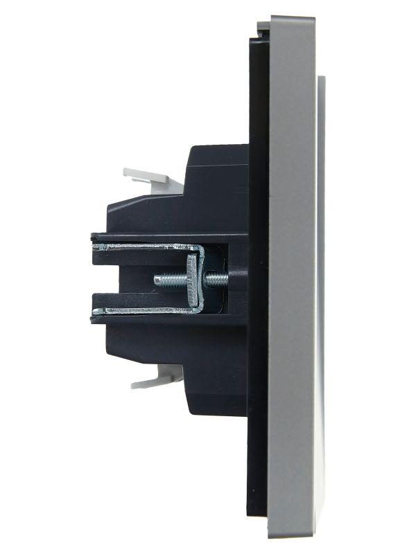  Выключатель перекрестный 1-кл. СП FORTE&PIANO 10А FP512 сталь IEK FP-V13-0-10-1-K46 фото в каталоге от BTSprom.by