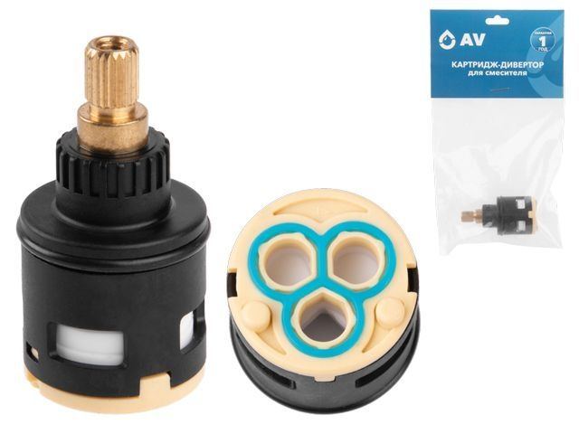 картридж-дивертор d26 для смесителя, тип f, av engineering (3 выхода) avsss-098 от BTSprom.by