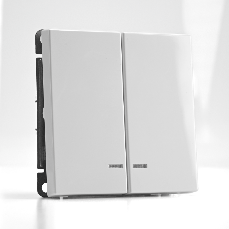 выключатель 2-кл. artgallery (сх. 5а) 10ax с подсветкой механизм бел. se gal000153 от BTSprom.by