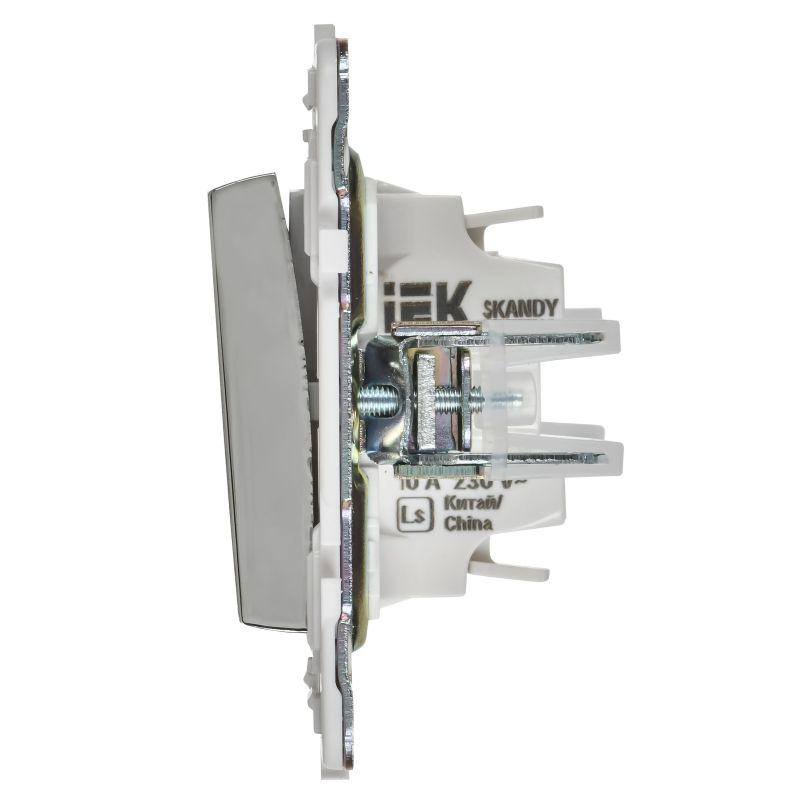  Выключатель 3-кл. SKANDY 10А SK-V11N никель IEK SK-V30-0-10-K50 фото в каталоге от BTSprom.by