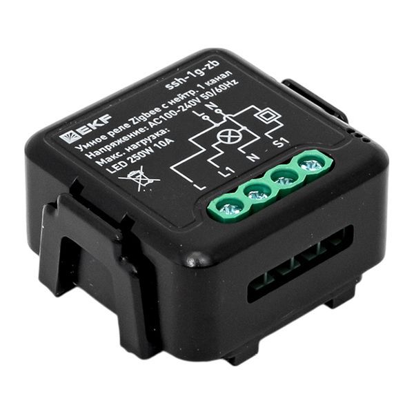  Реле умное в подрозетник 1-канальное Zigbee Connect Select с нейтралью EKF ssh-1g-zb фото в каталоге от BTSprom.by