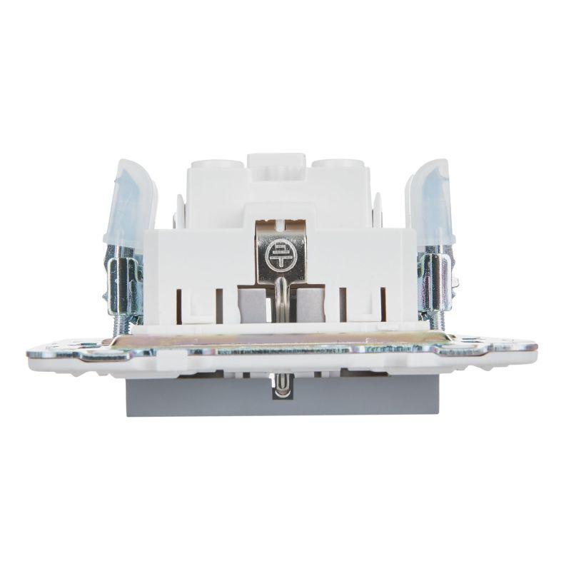  Розетка SKANDY 16А с заземл. без защ. шторок SK-R05Gr сер. IEK SK-R11-16-K03 фото в каталоге от BTSprom.by