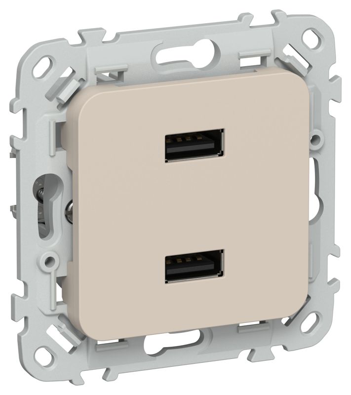 розетка usb сп flite рю-2-флл aa 2.1а механизм льняной iek fi-u21-d31-k88 от BTSprom.by