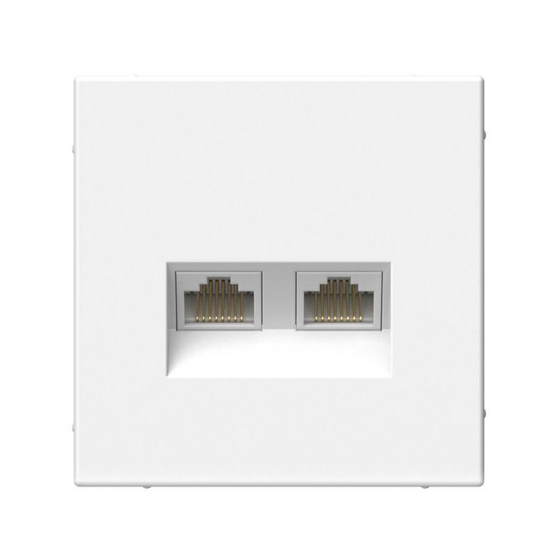 розетка двойная компьютерная artgallery rj45+rj45 кат. 6a механизм лотос se gal001388 от BTSprom.by