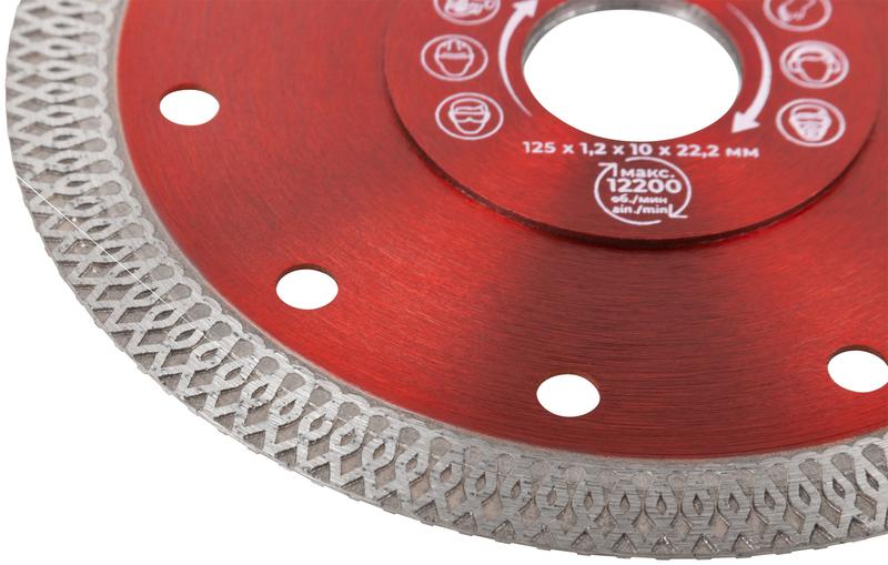  Диск отрезной алмазный универс. 125х1.2х10х22.2мм тонкий рез сухая и влажная резка КУРС 37282 фото в каталоге от BTSprom.by