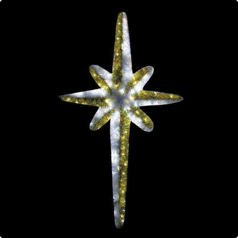 фигура "звезда 8-ми конечная",led подсветкавысота 120см, бело-золотаяneon-night от BTSprom.by