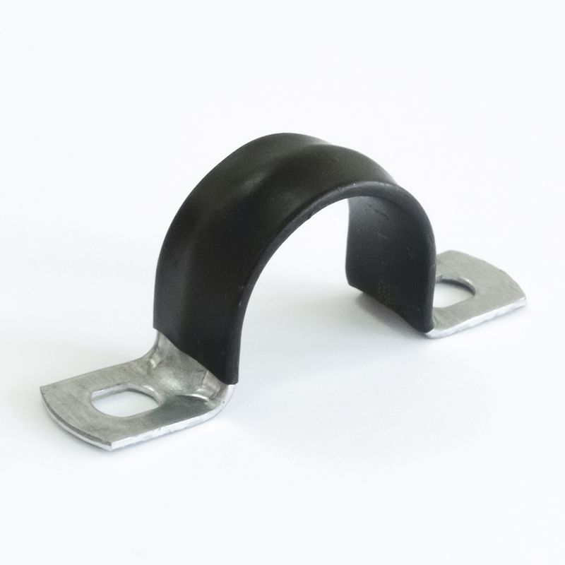 скоба крепежная двухлапковая смд-п d21-22мм метал. с полимер. покрыт. (уп.100шт) промрукав pr08.6017 от BTSprom.by